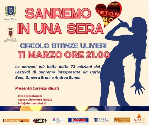 SANREMO IN UNA SERA  11 MARZO ORE 21