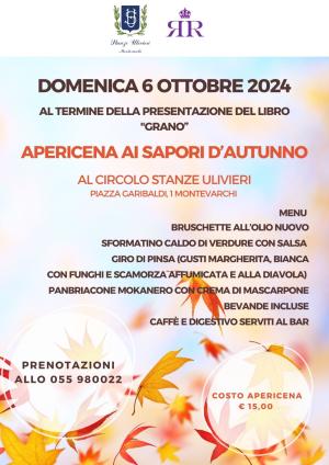 Apericena ai sapori d'autunno, 6 ottobre, dopo l'incontro con Giammarco Sicuro