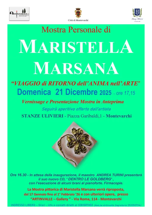 "Viaggio di ritorno dell'anima nell'arte"  Mostra di Maristella Marsana - 21 dicembre 2025